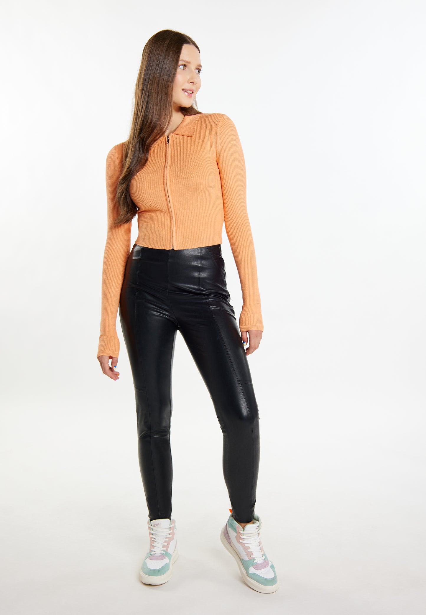 myMo women's cropped cardigan
