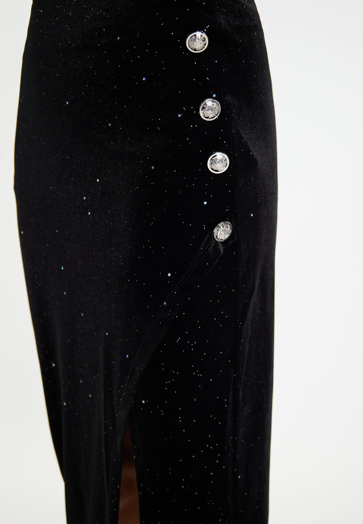 faina women's velvet skirt with glitter