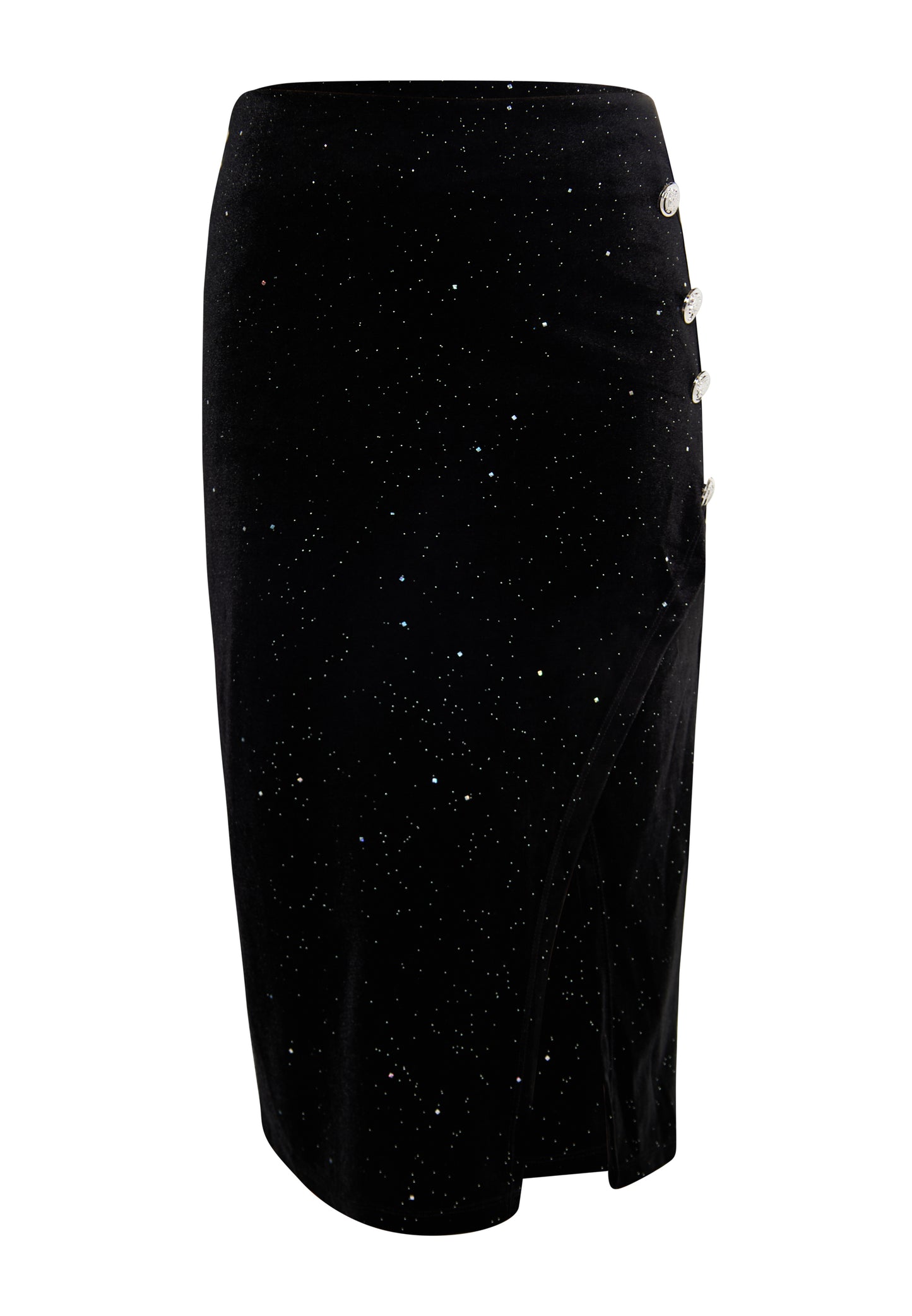 faina women's velvet skirt with glitter