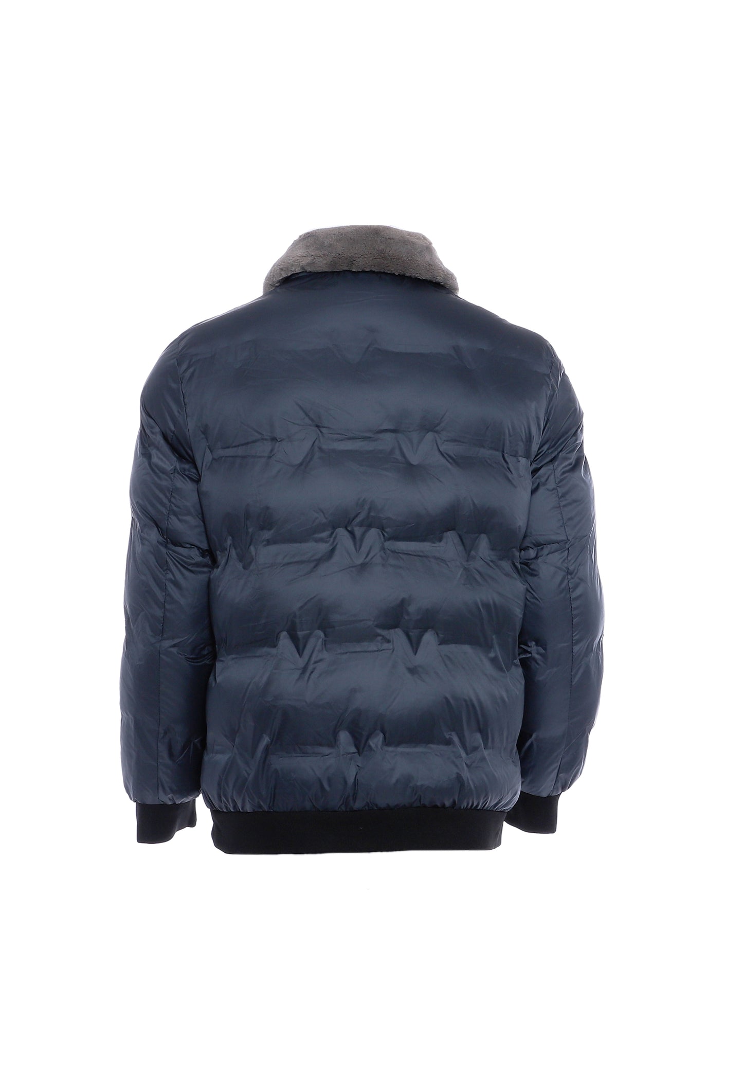 rovic men's quilted jacket with faux fur collar