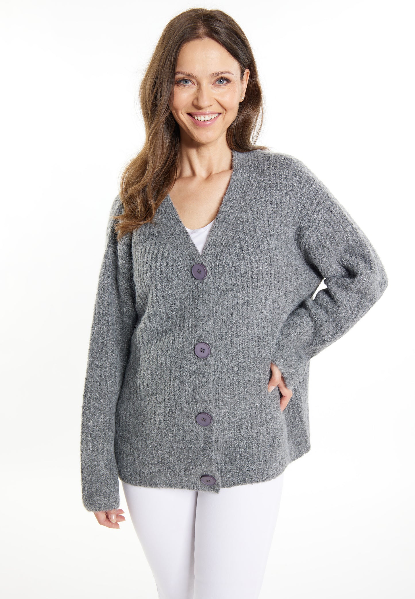 usha WHITE LABEL women's knit cardigan