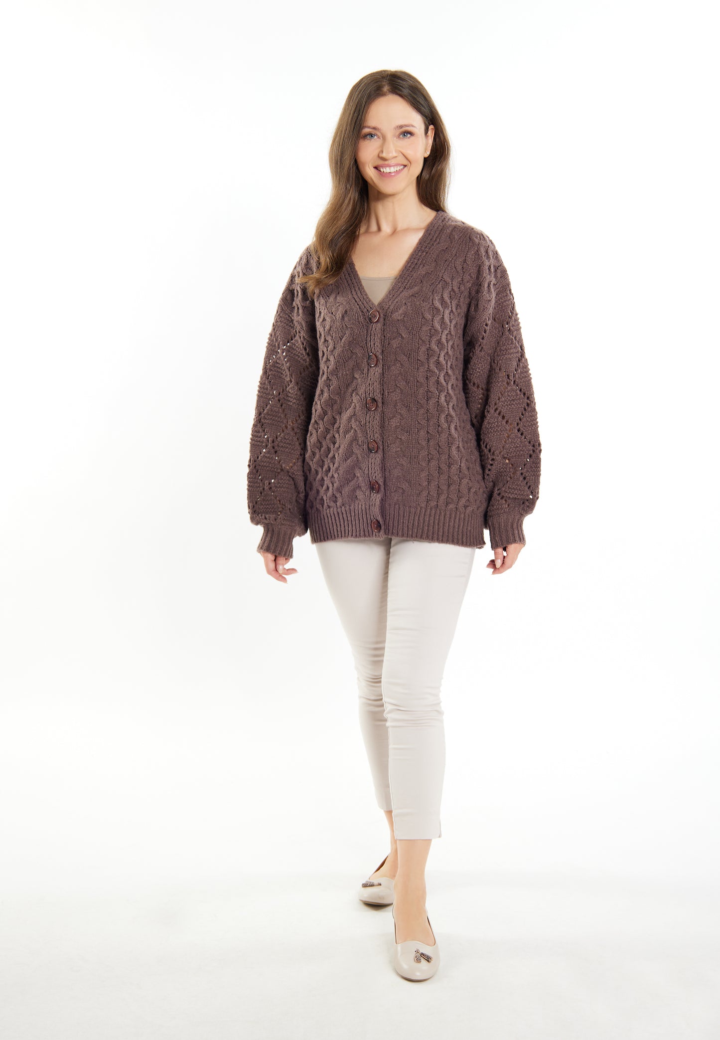 usha women's knit cardigan