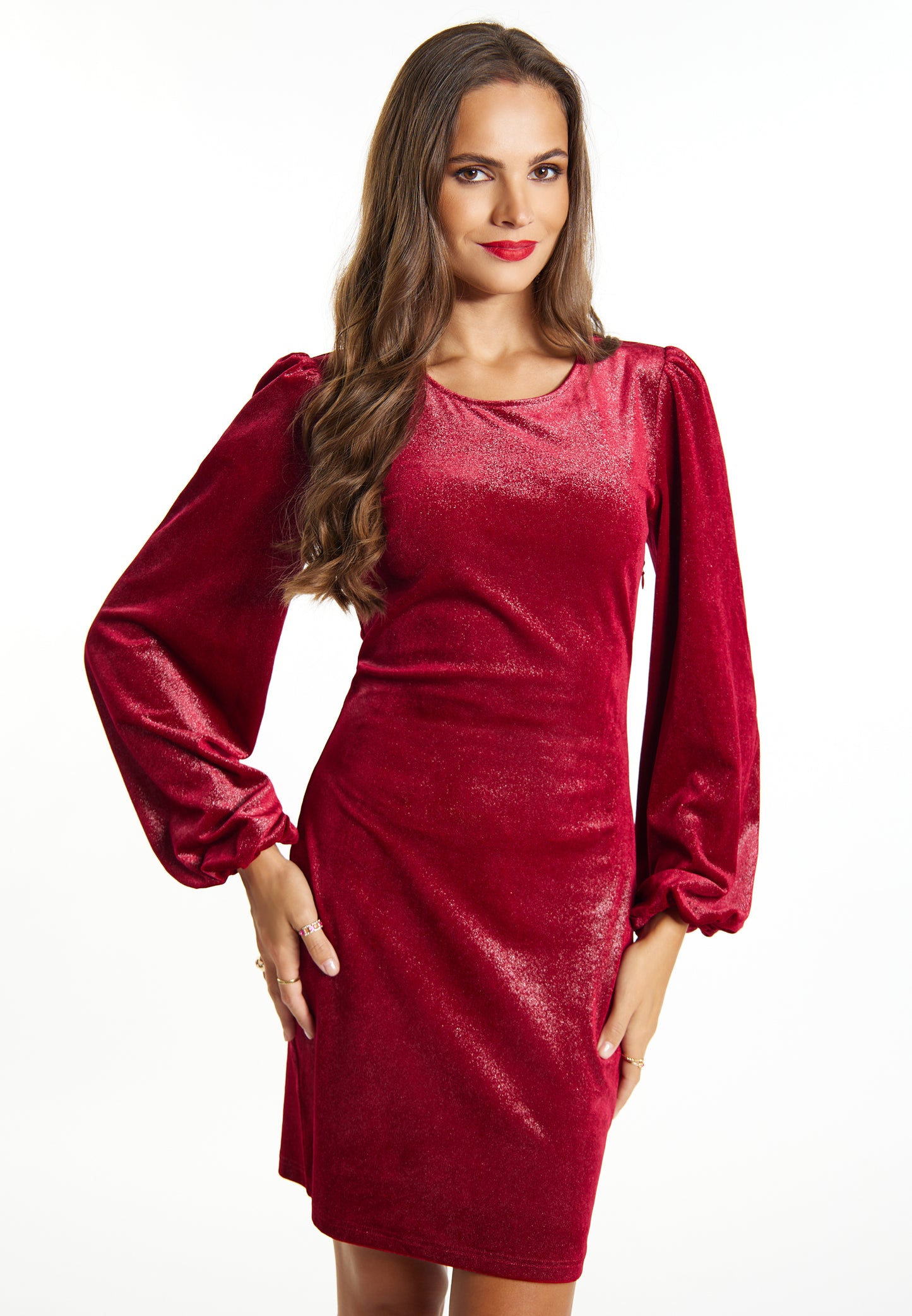 faina women's mini long sleeve dress