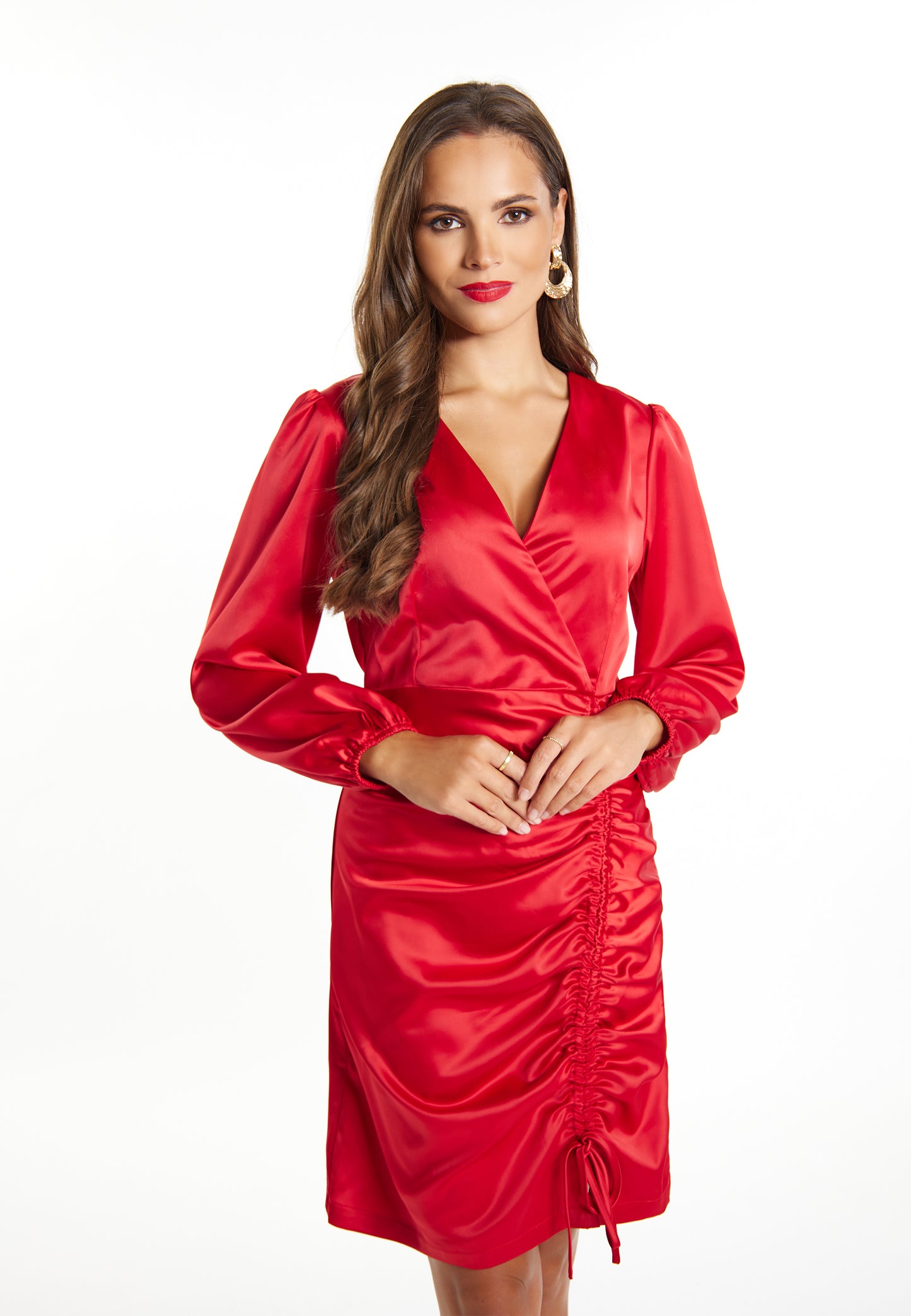 faina women's satin mini dress