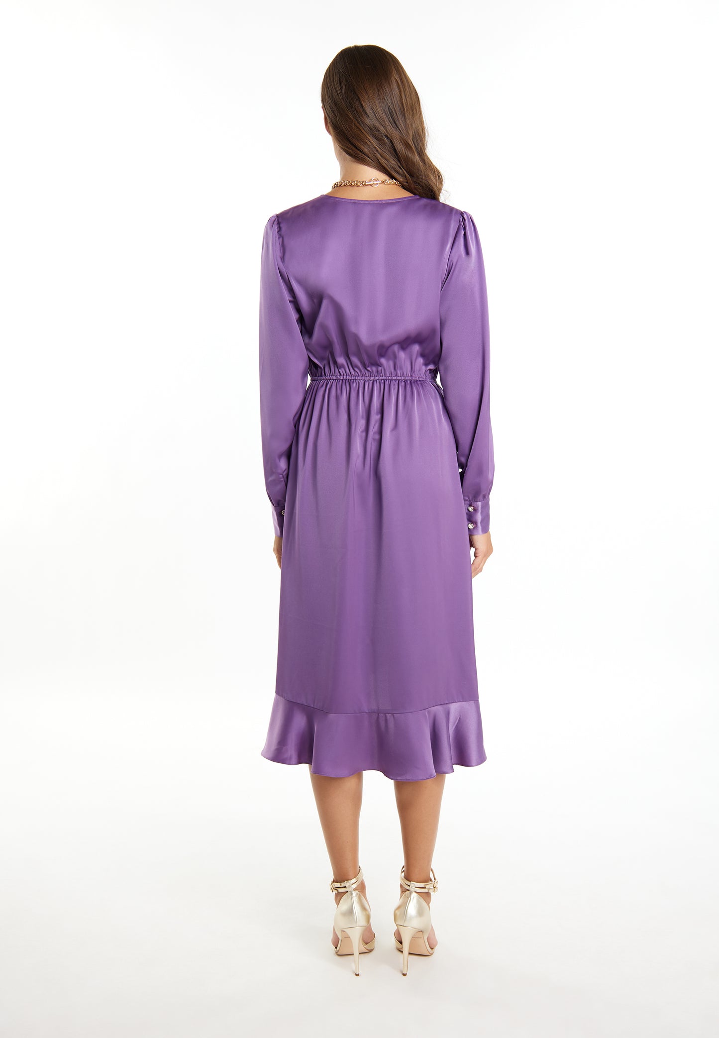 faina women's midi long sleeve dress