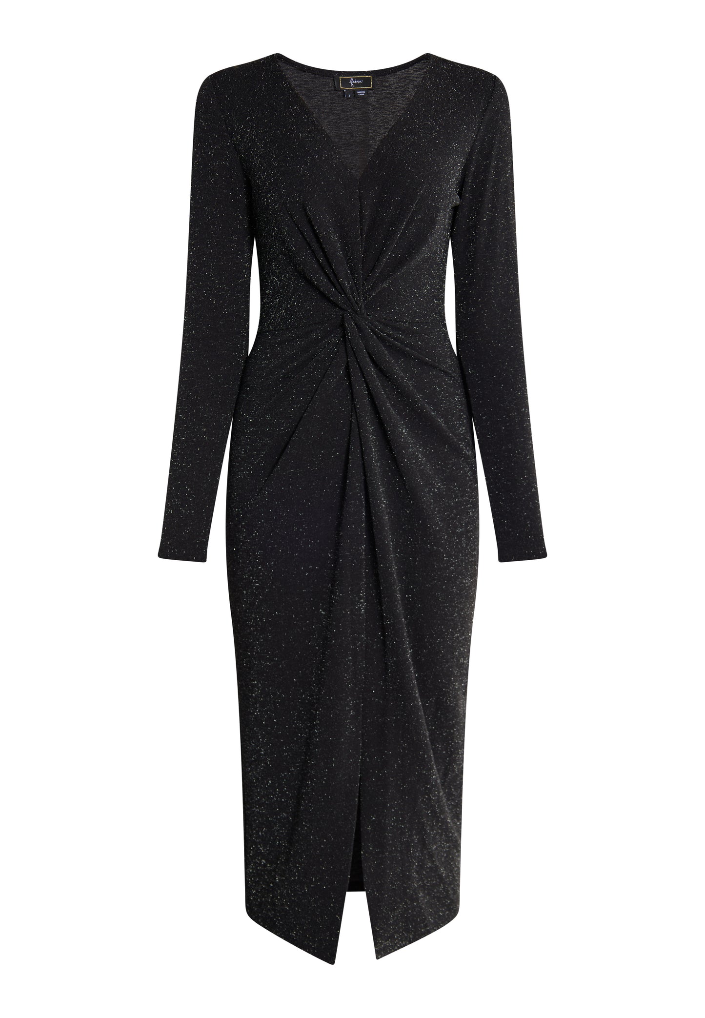 faina women's midi dress with glitter