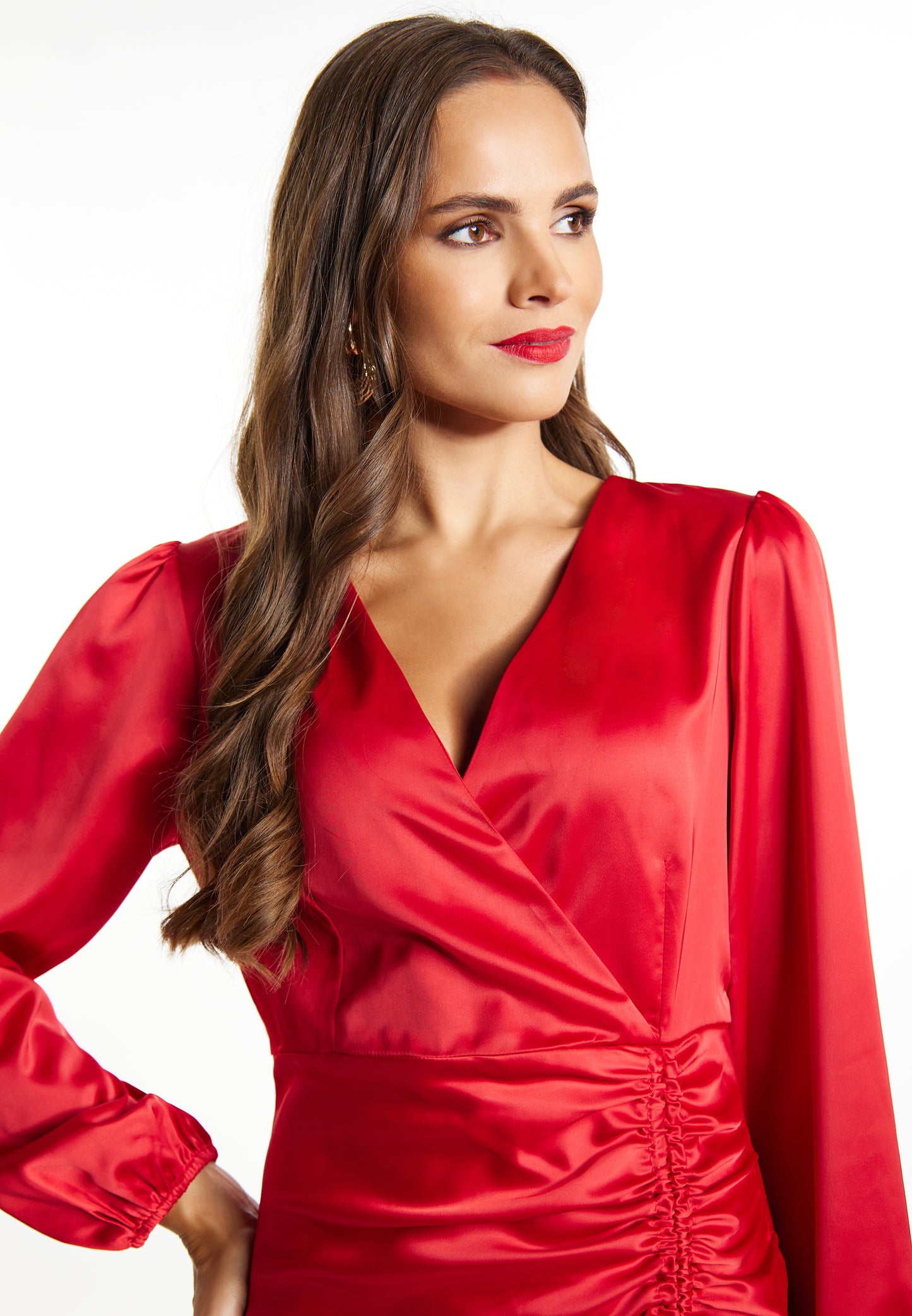 faina women's satin mini dress