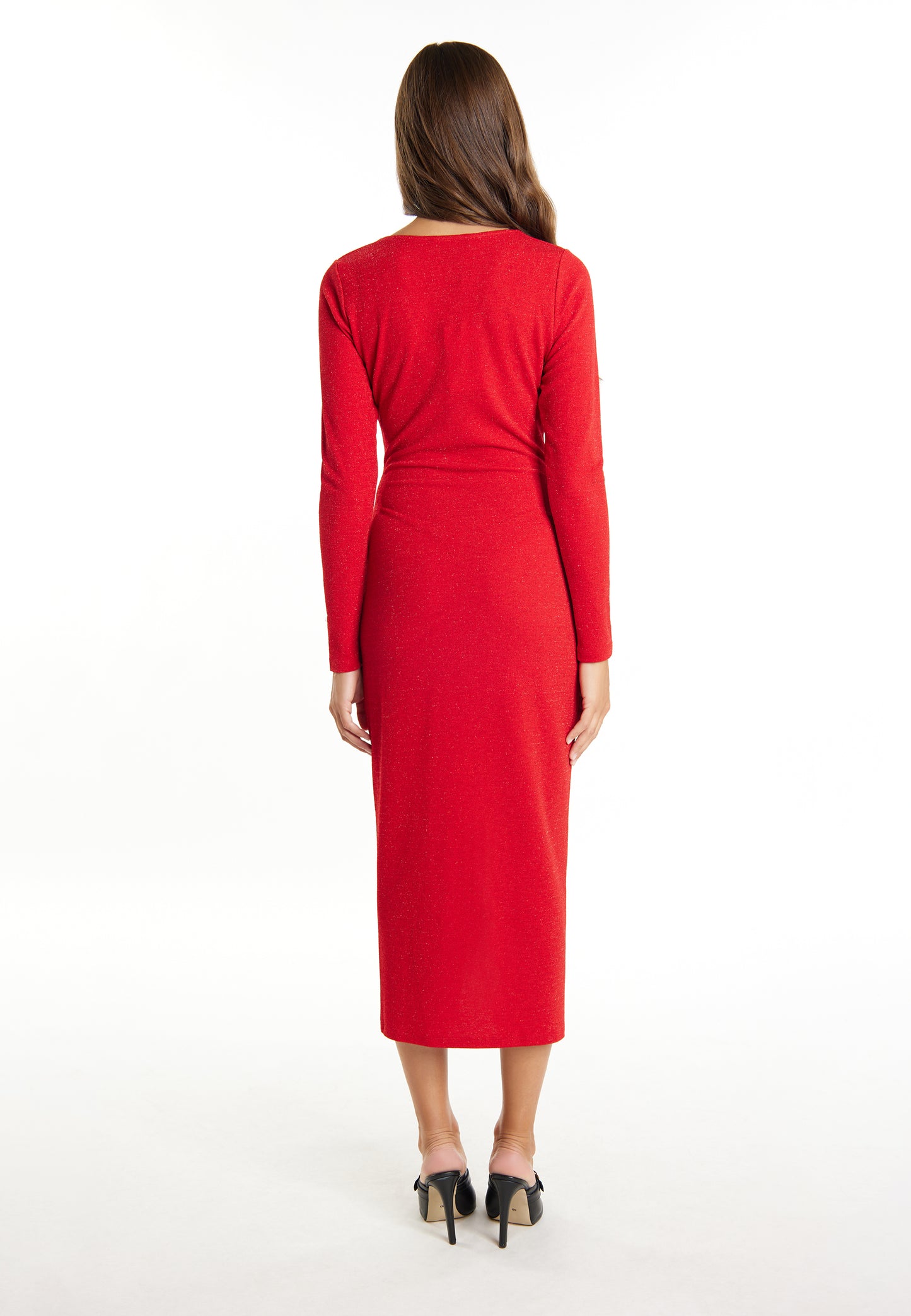 faina women's midi dress with glitter