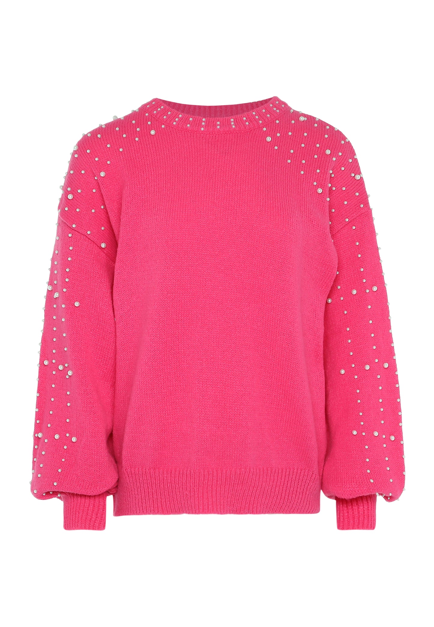 faina damski sweter z perłami