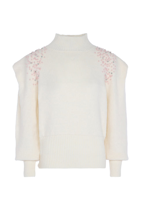 faina women's sweater with pearl