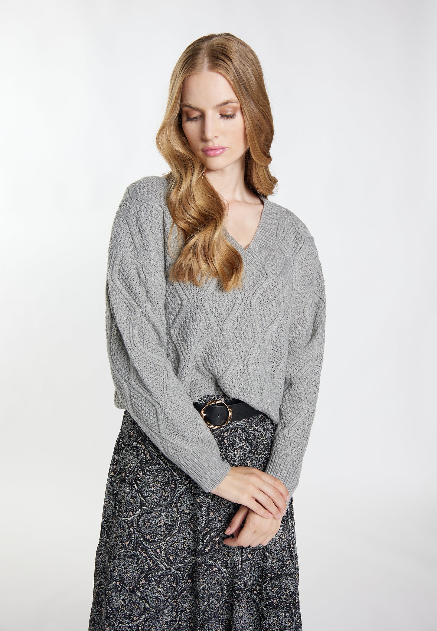 DreiMaster Vintage damski sweter dzianinowy