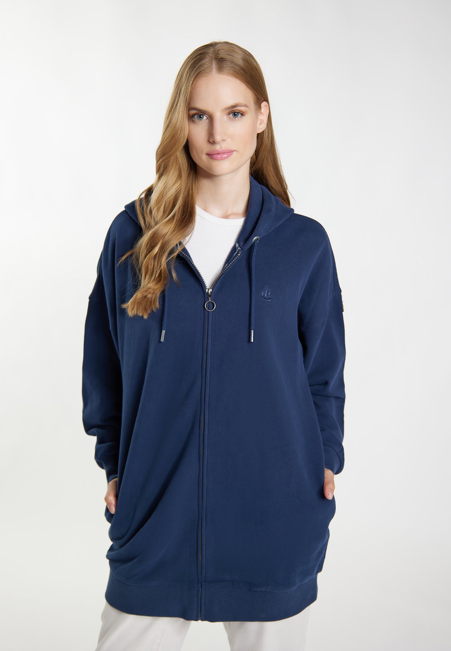 DreiMaster Vintage women's long sweat hooded jacket