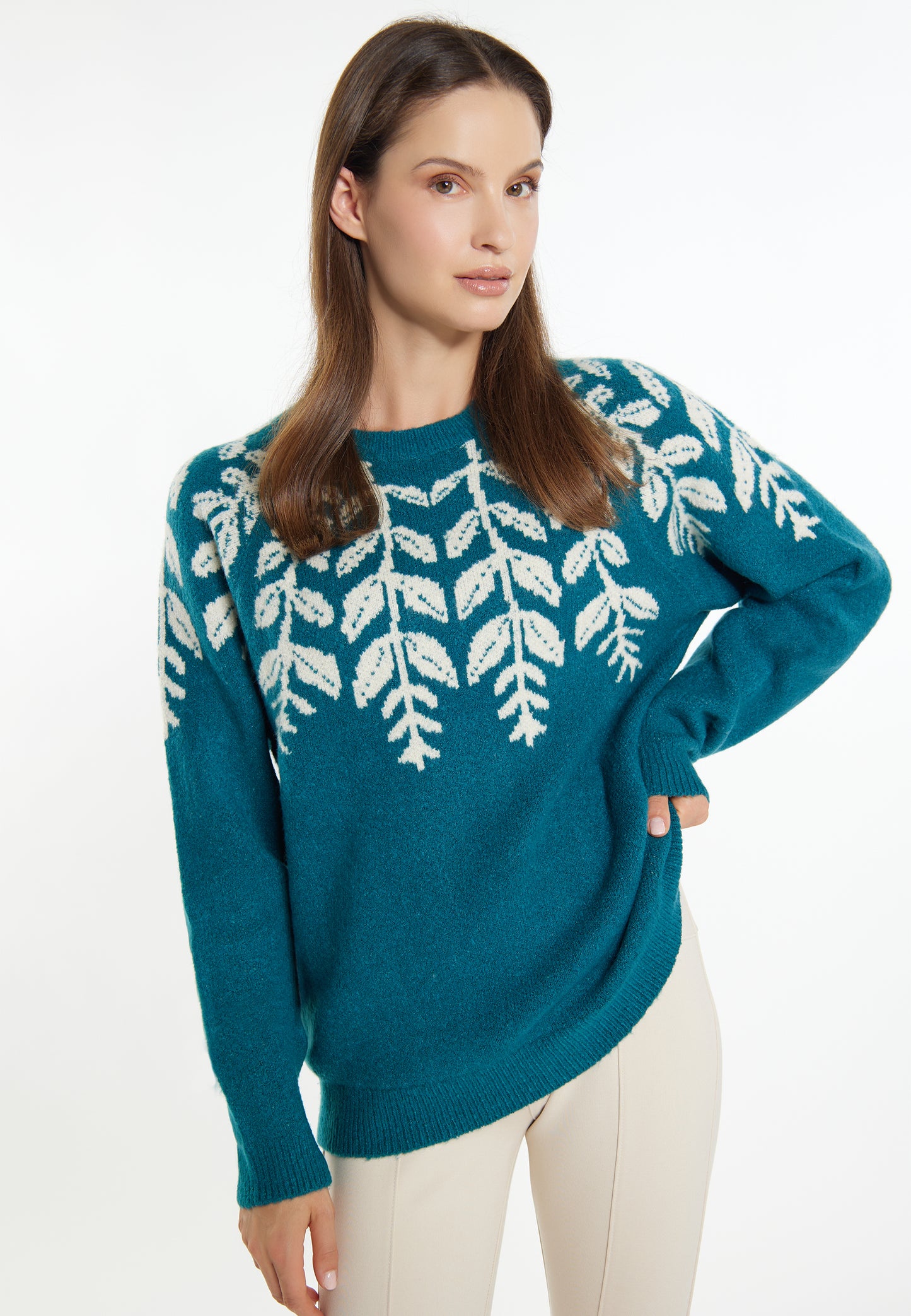 usha damski sweter z dzianiny