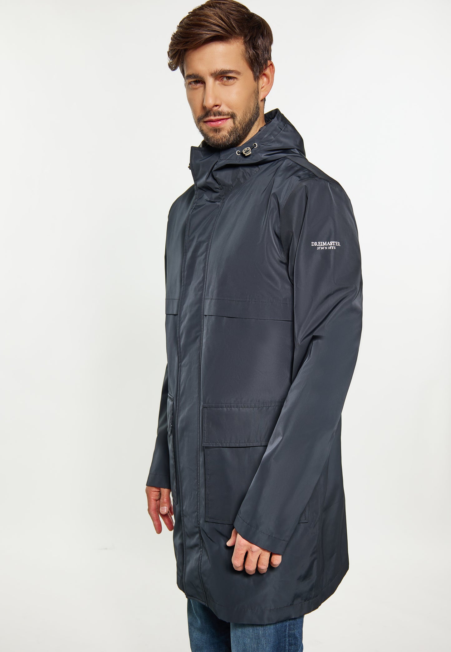 DreiMaster Maritim men's rain parka made from recycled materials