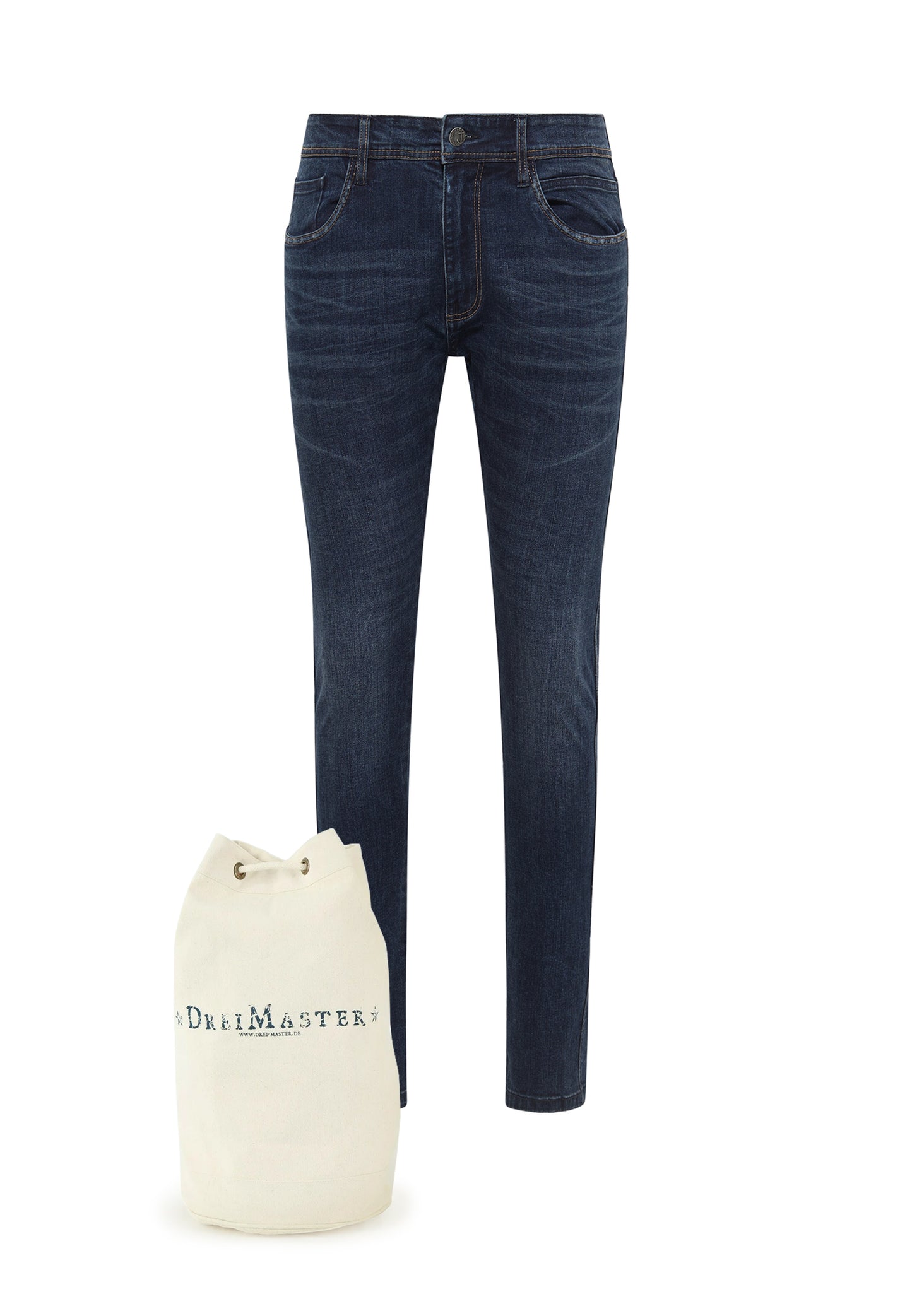 DreiMaster Maritim men's jeans + shopping bag set