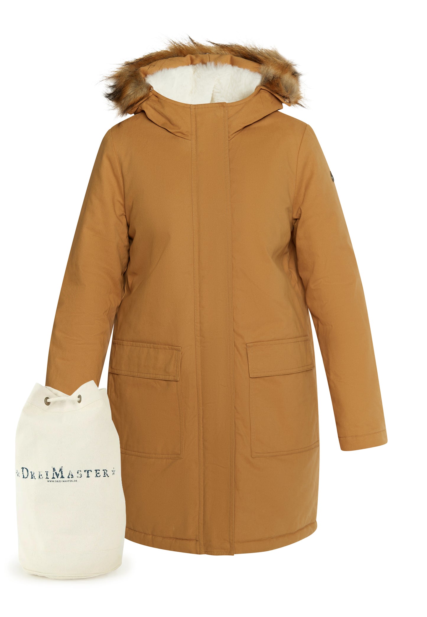 DreiMaster Vintage women's winter parka + shopping bag set