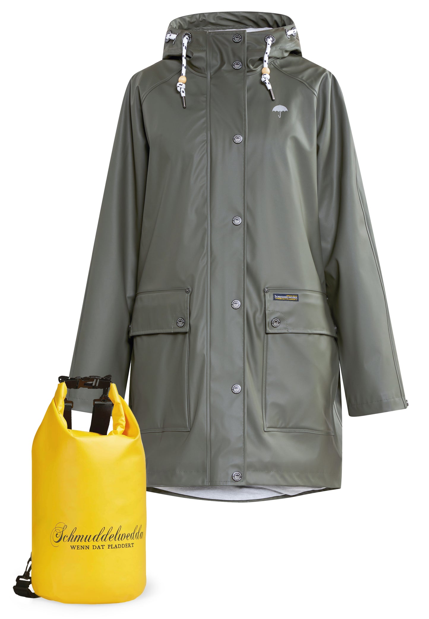 Schmuddelwedda women's coat + daypack set