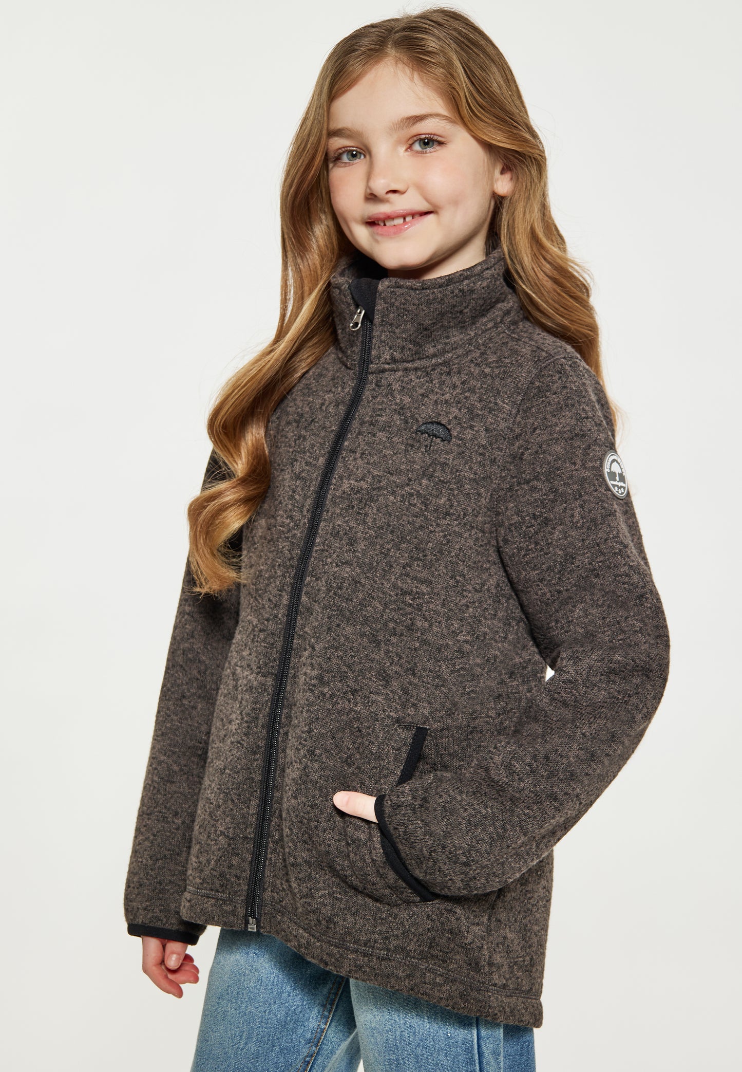 Schmuddelwedda girl's knitted fleece jacket