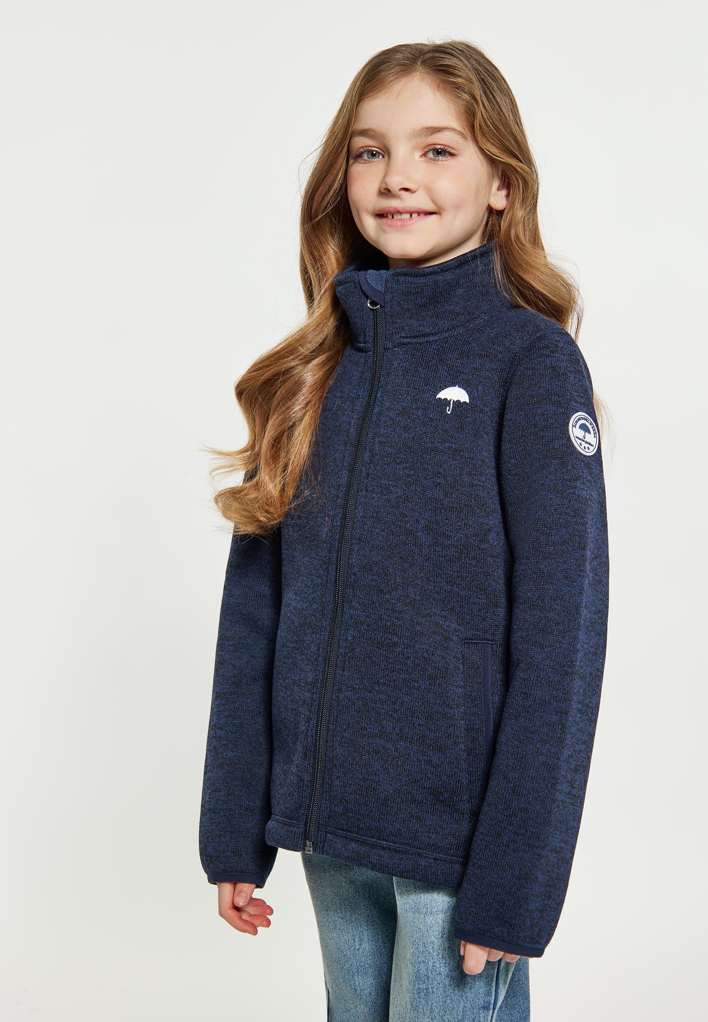 Schmuddelwedda girl's knitted fleece jacket