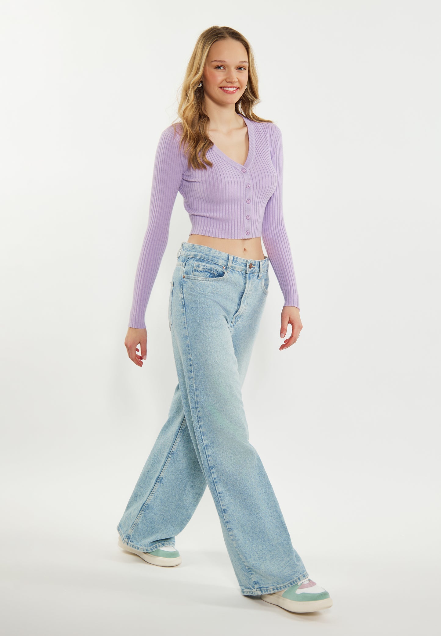 myMo women's cropped cardigan