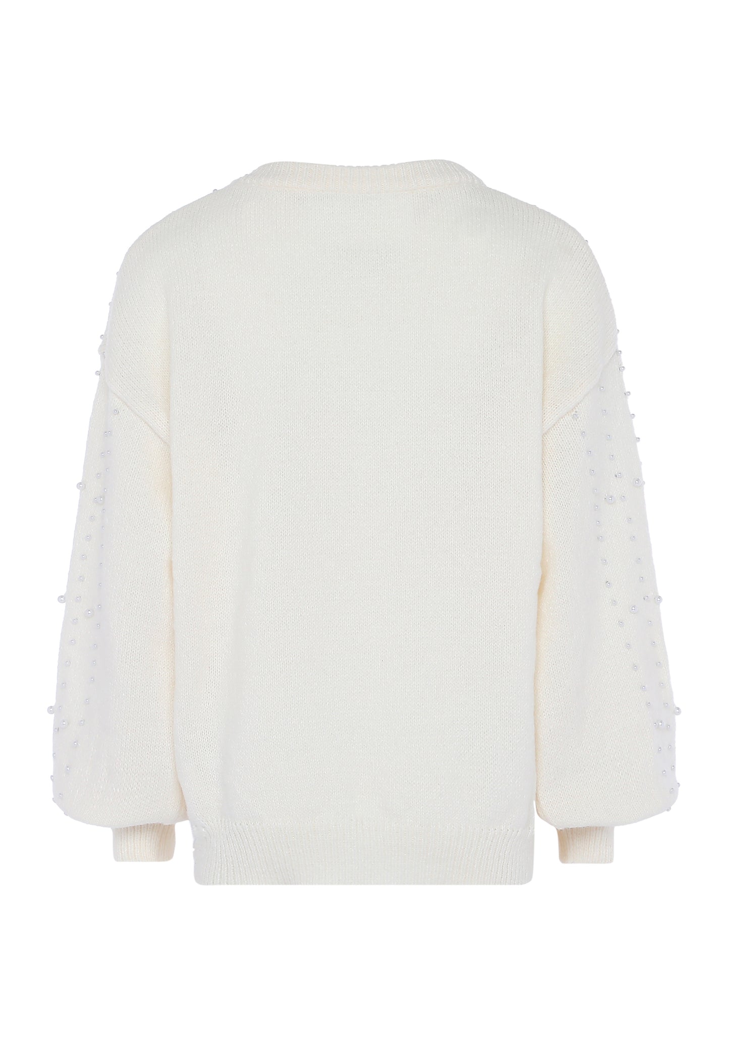 faina damski sweter z perłami