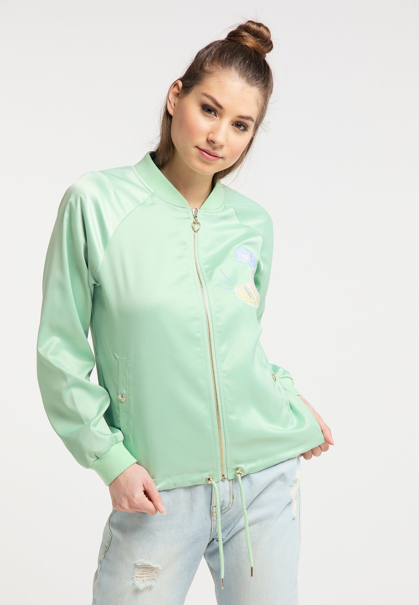 myMo women's satin blouson