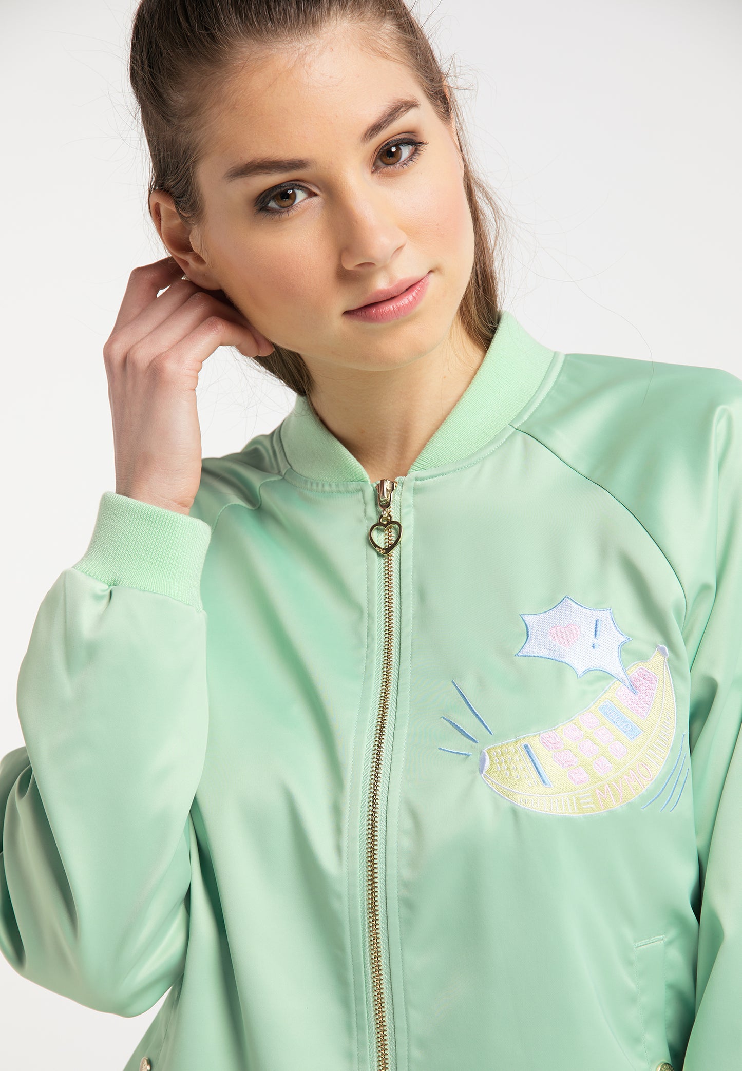 myMo women's satin blouson