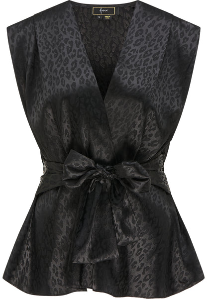faina women's leo print top
