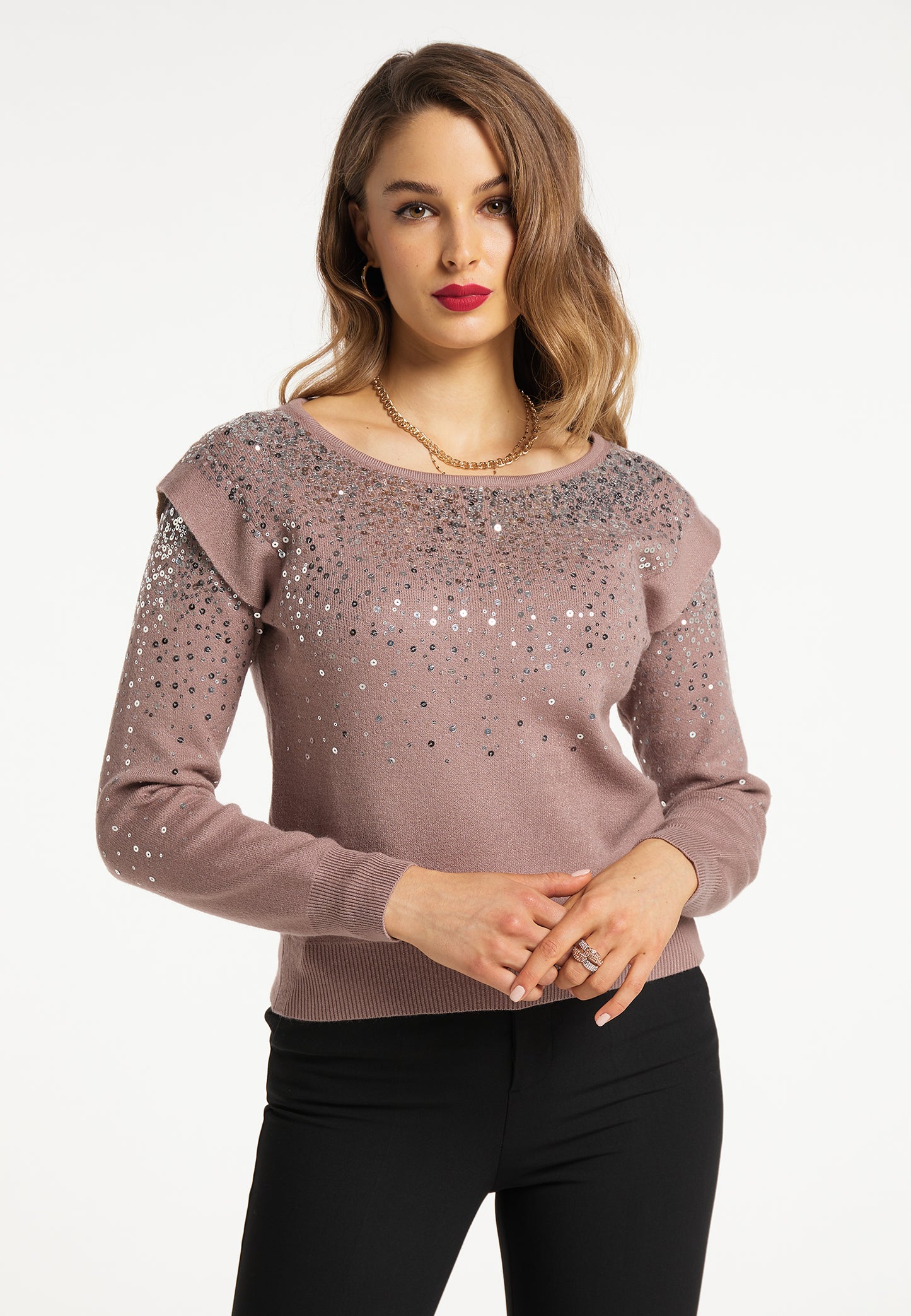 faina damski sweter dzianinowy