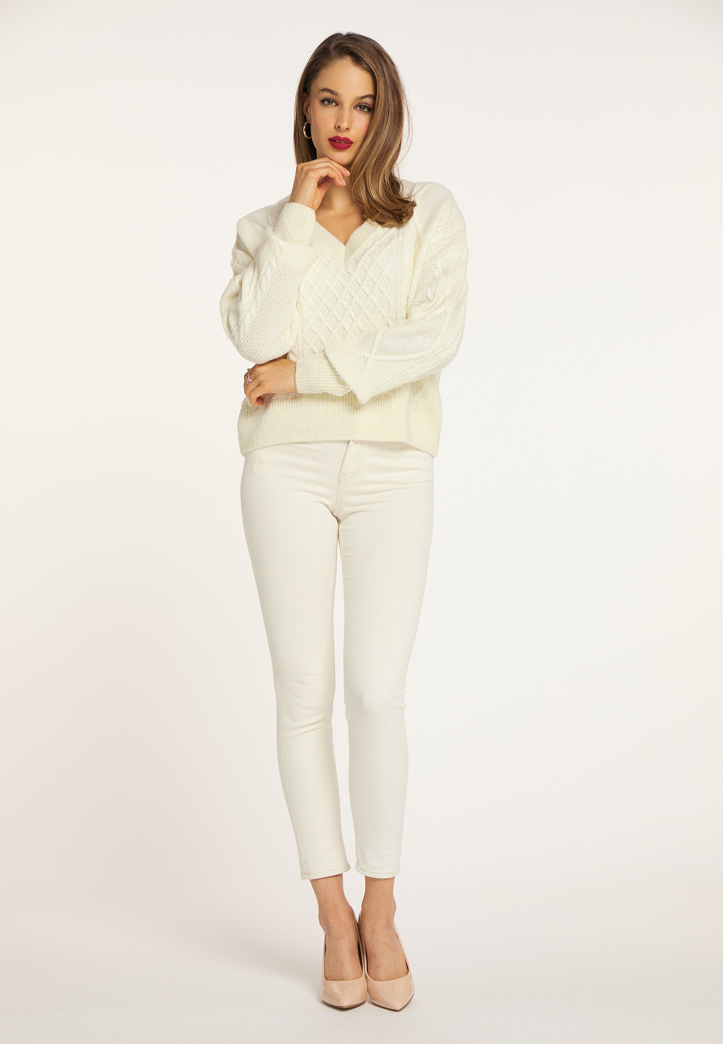 faina damski sweter dzianinowy