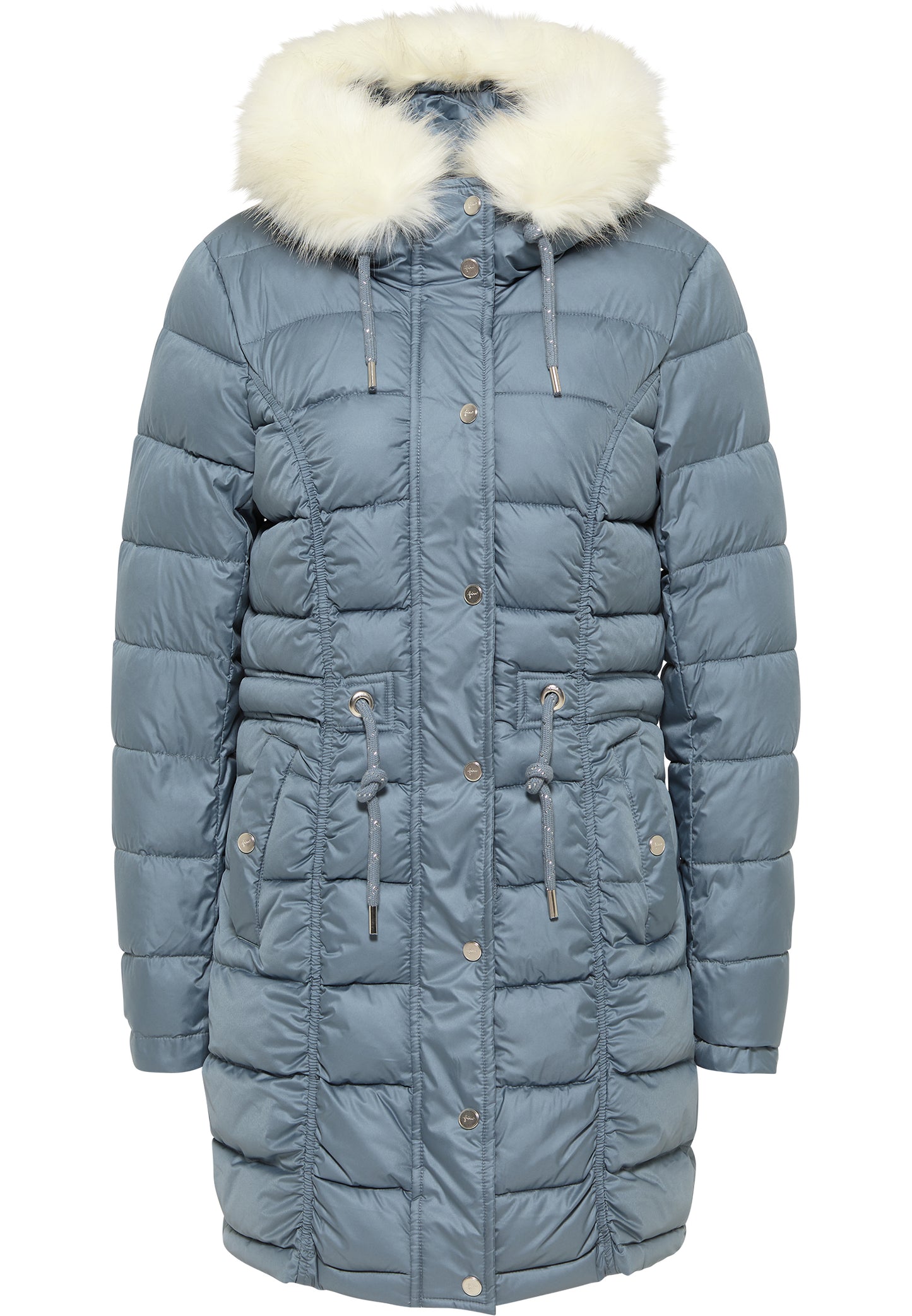 faina women's quilted coat with faux fur