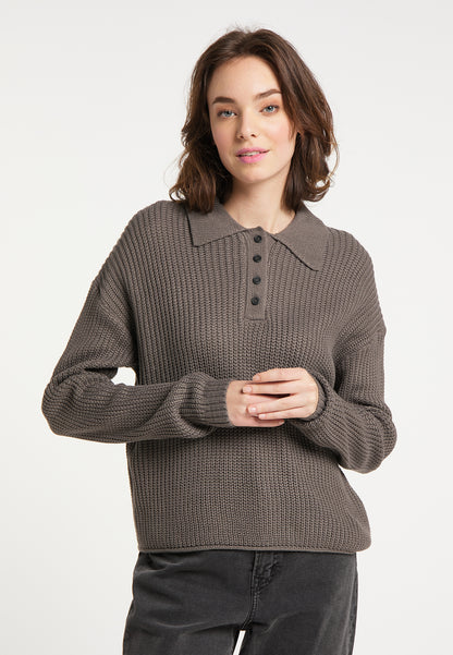 myMo women's knitted polo shirt