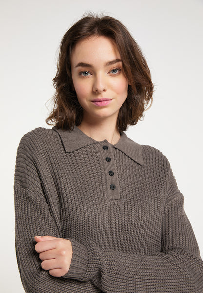 myMo women's knitted polo shirt
