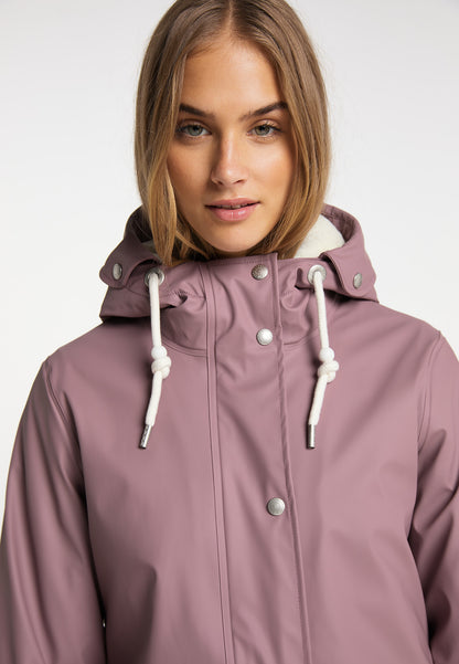 myMo women's rain jacket with faux fur lining