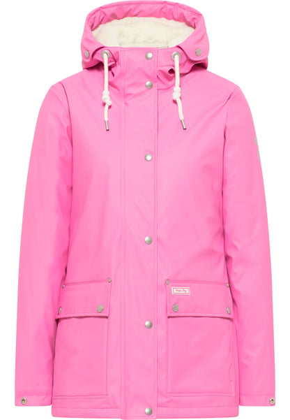 myMo women's rain jacket with faux fur lining