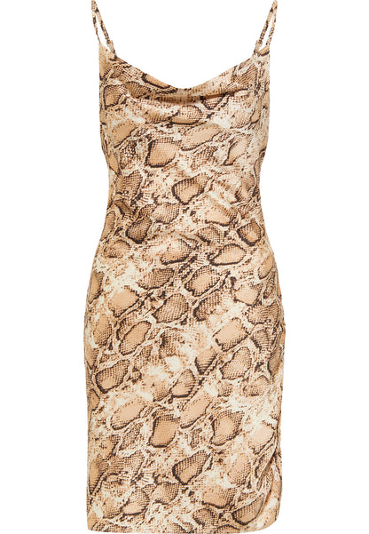 faina women's dress with snake print