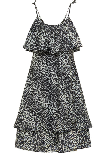 faina women's dress with leopard print