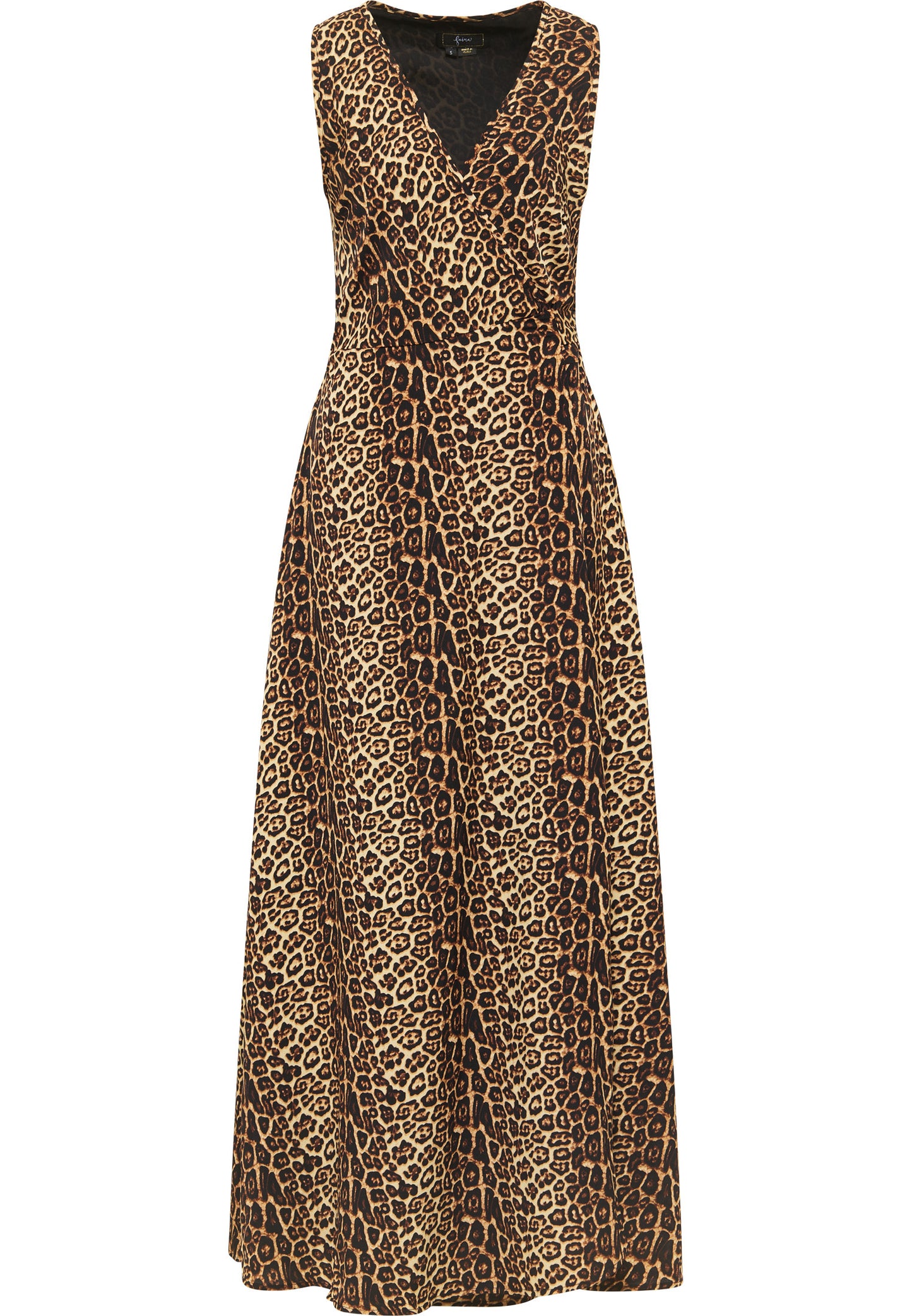 faina women's maxi dress leopard print