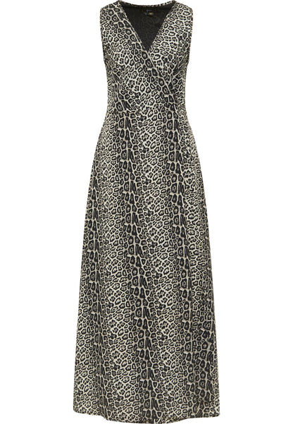 faina women's maxi dress leopard print
