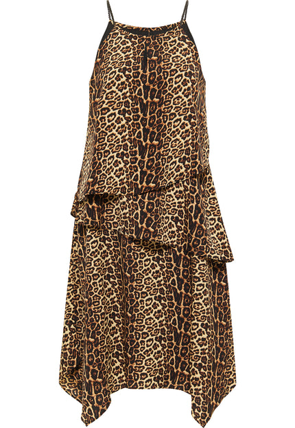 faina Women's Dress With Leopard Print