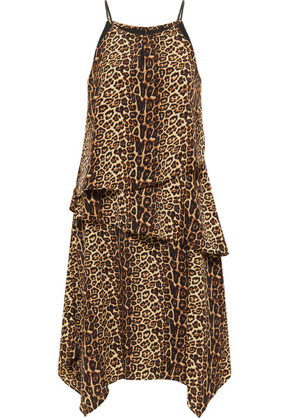 faina women's dress with leopard print