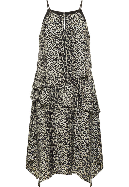 faina Women's Dress With Leopard Print