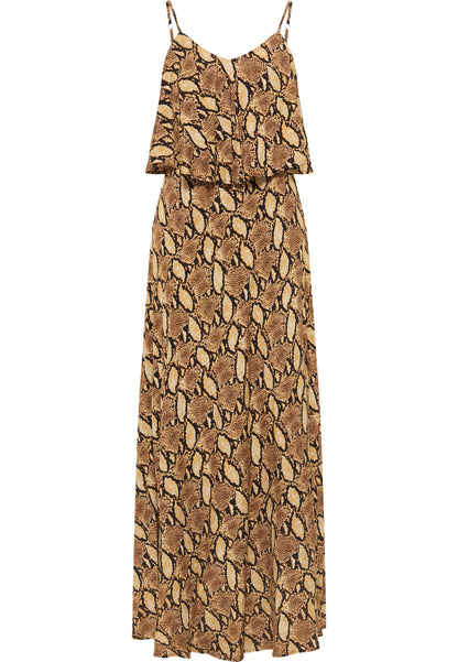 faina women's snake print maxi dress