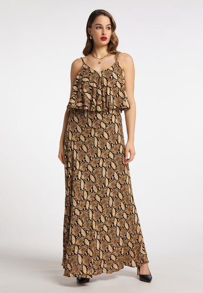 faina women's snake print maxi dress