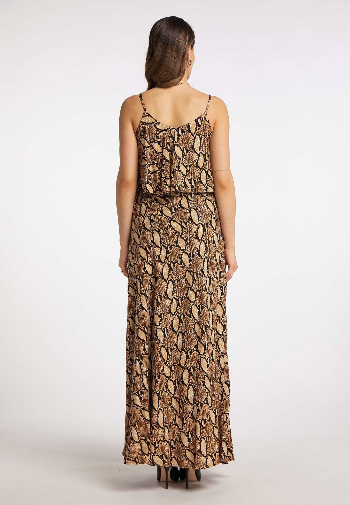 faina women's snake print maxi dress