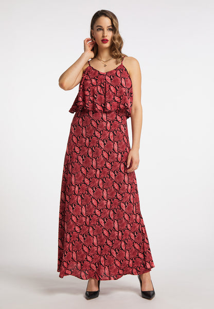 faina women's snake print maxi dress