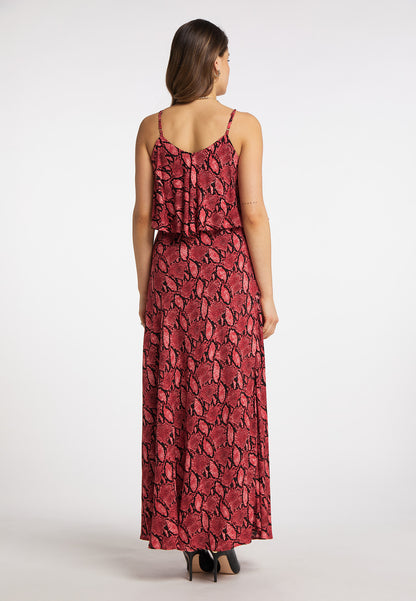 faina women's snake print maxi dress