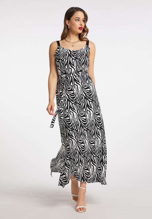 faina women's zebra print maxi dress