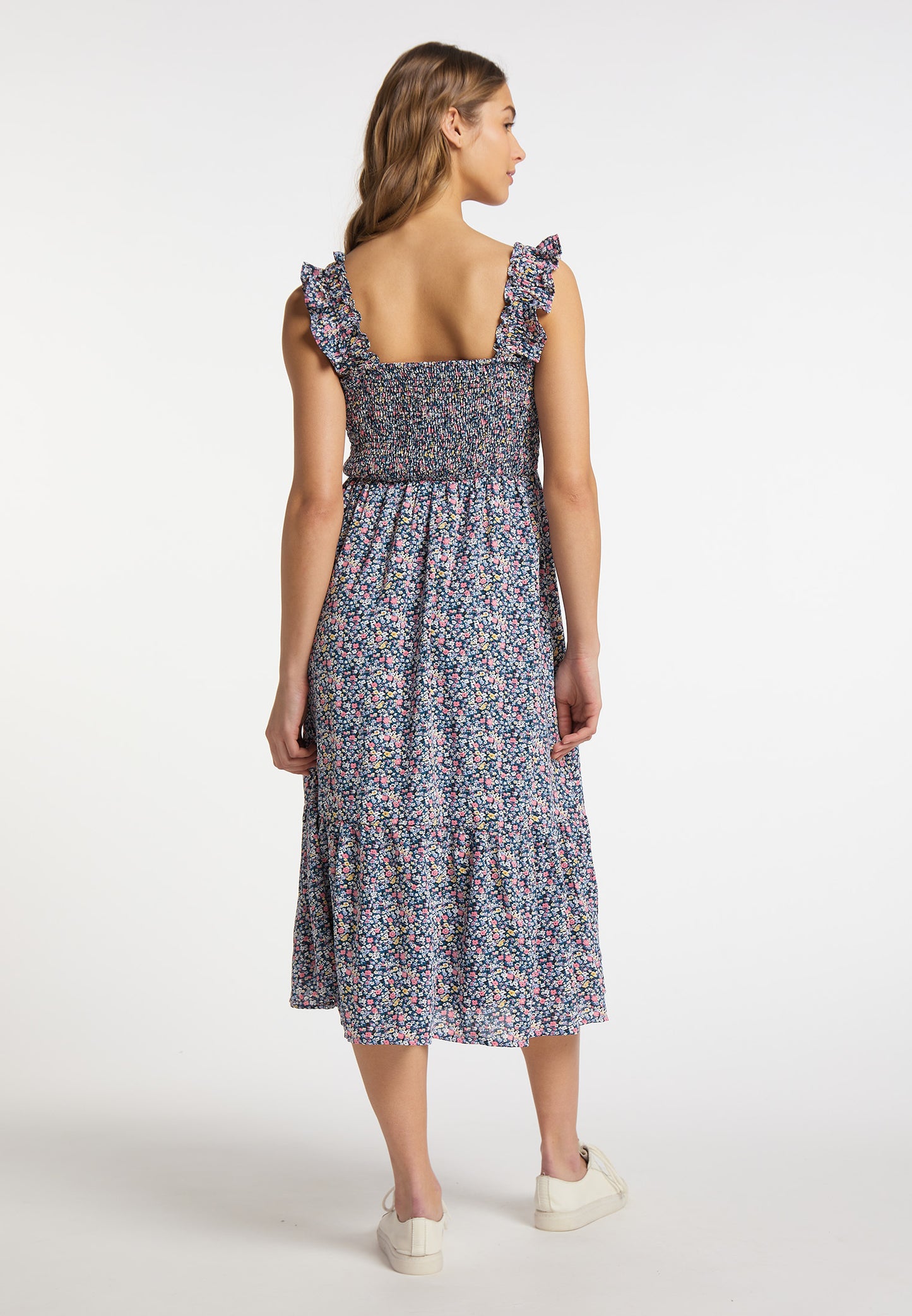 myMo women's smocked midi dress