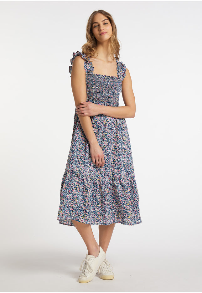 myMo Women's Smocked Midi Dress